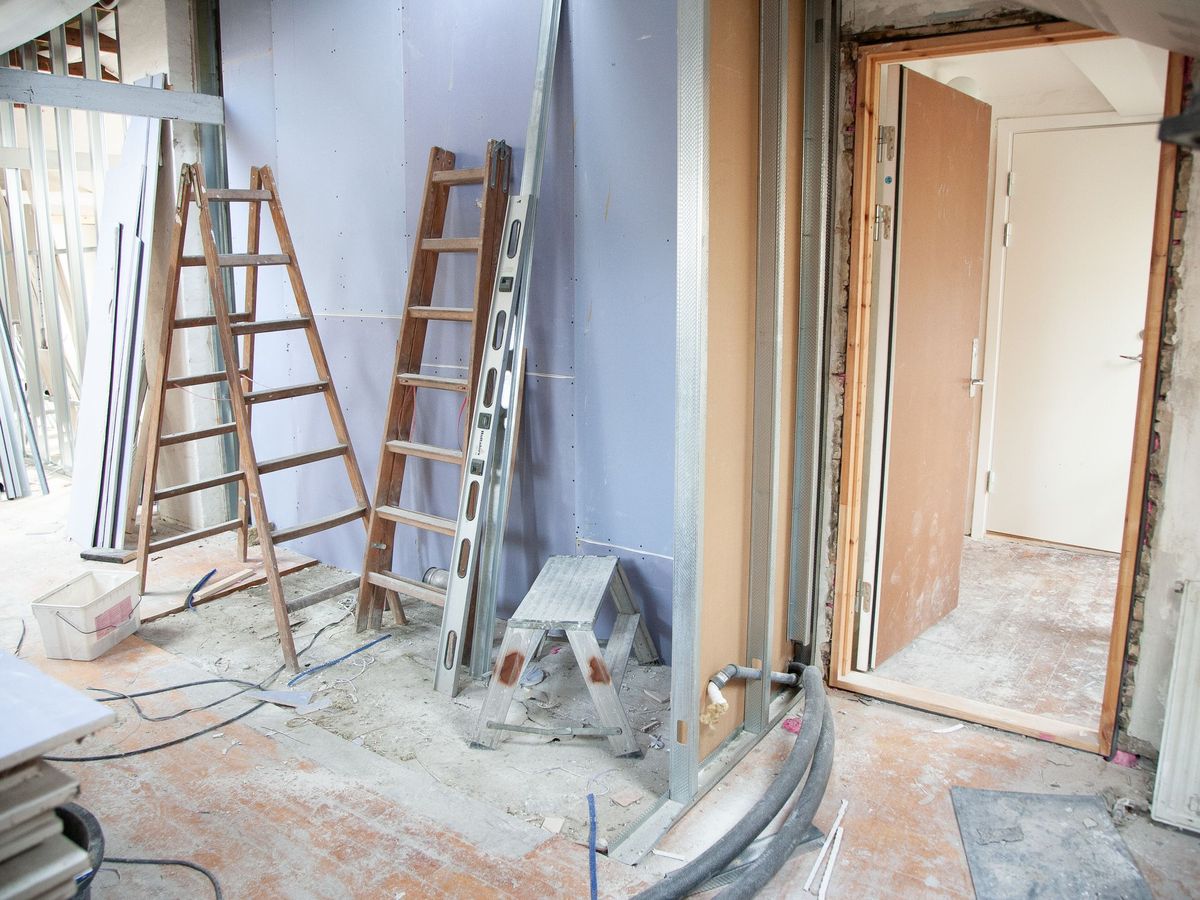 Interior of a residential property undergoing renovation work